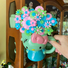 Load image into Gallery viewer, FrakenKitty Mug with Flowers
