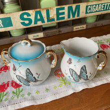 Load image into Gallery viewer, Antique Butterfly Creamer &amp; Sugar
