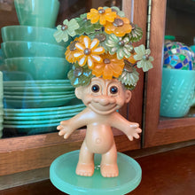 Load image into Gallery viewer, Troll w/ Green &amp; Orange Flowers
