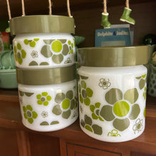 Load image into Gallery viewer, Green Flower Canister Set
