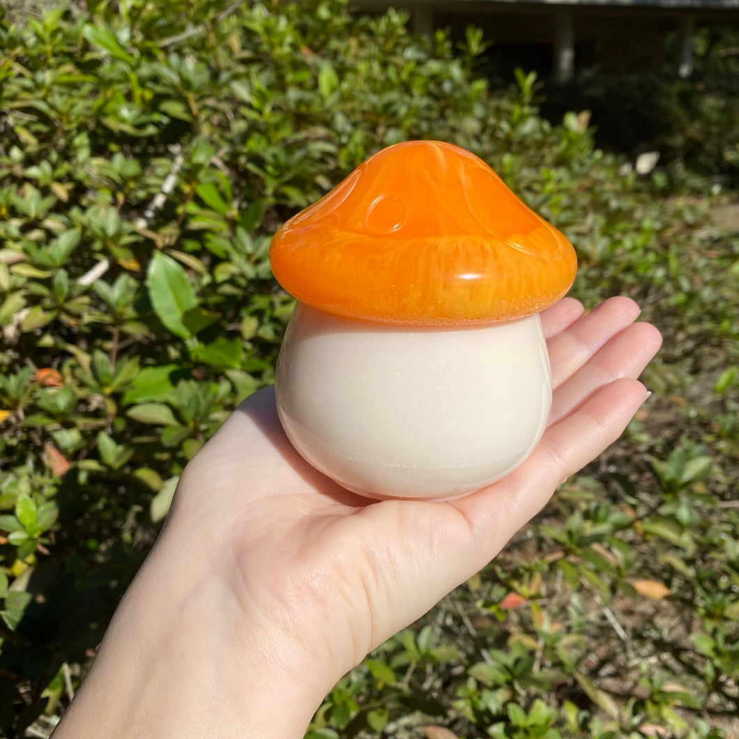 Orange Mushroom Jar