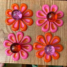 Load image into Gallery viewer, FOUR Orange &amp; Pink Glass Knobs
