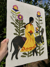 Load image into Gallery viewer, Girl &amp; Donkey Crewel
