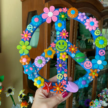 Load image into Gallery viewer, Blue Acrylic Peace Sign
