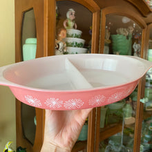 Load image into Gallery viewer, Pyrex Pink Daisy Divided Dish

