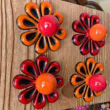 Load image into Gallery viewer, FOUR Black Red Orange w/ Knobs
