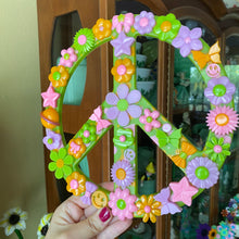 Load image into Gallery viewer, Green Acrylic Peace Sign
