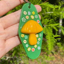 Load image into Gallery viewer, Yellow Mushroom Keychain
