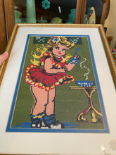 Load image into Gallery viewer, Framed Girl Needlepoint
