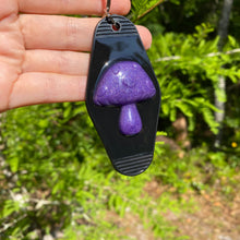 Load image into Gallery viewer, Purple Mushroom Keychain
