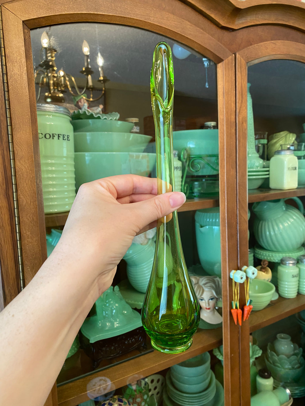 Viking Glass Green 12” Vase