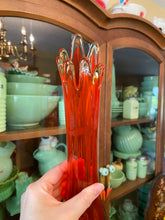 Load image into Gallery viewer, Orange Swung Glass Vase
