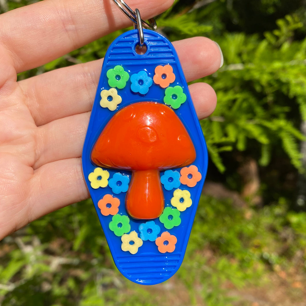 Orange Mushroom Keychain