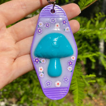 Load image into Gallery viewer, Teal Mushroom Keychain
