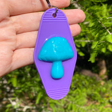 Load image into Gallery viewer, Teal Mushroom Keychain
