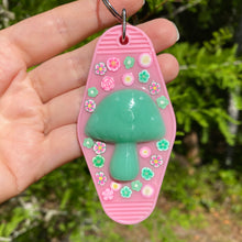Load image into Gallery viewer, Pink Mushroom Keychain
