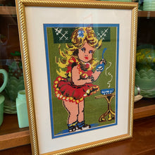 Load image into Gallery viewer, Framed Girl Needlepoint
