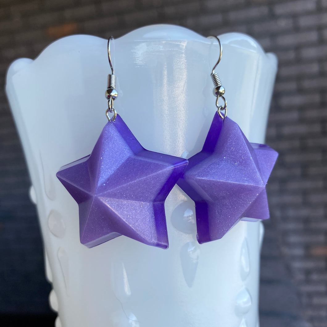 Light Purple STAR Earrings