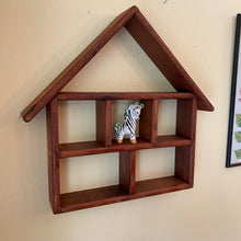 Load image into Gallery viewer, Wood House Wall Shelf

