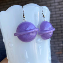 Load image into Gallery viewer, Light Purple PLANET Earrings
