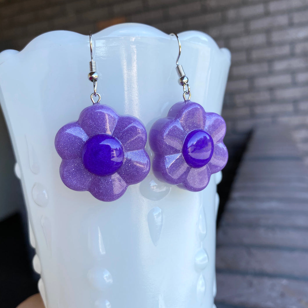 Light Purple DAISY Earrings