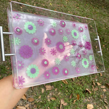 Load image into Gallery viewer, Acrylic Tray with Flowers
