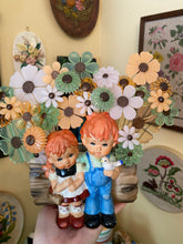 Load image into Gallery viewer, Red Head Planter with Flowers
