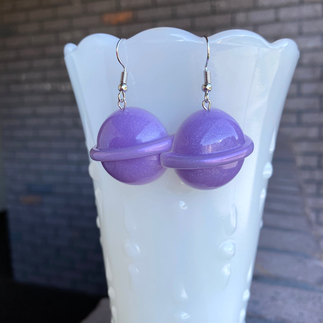 Light Purple PLANET Earrings