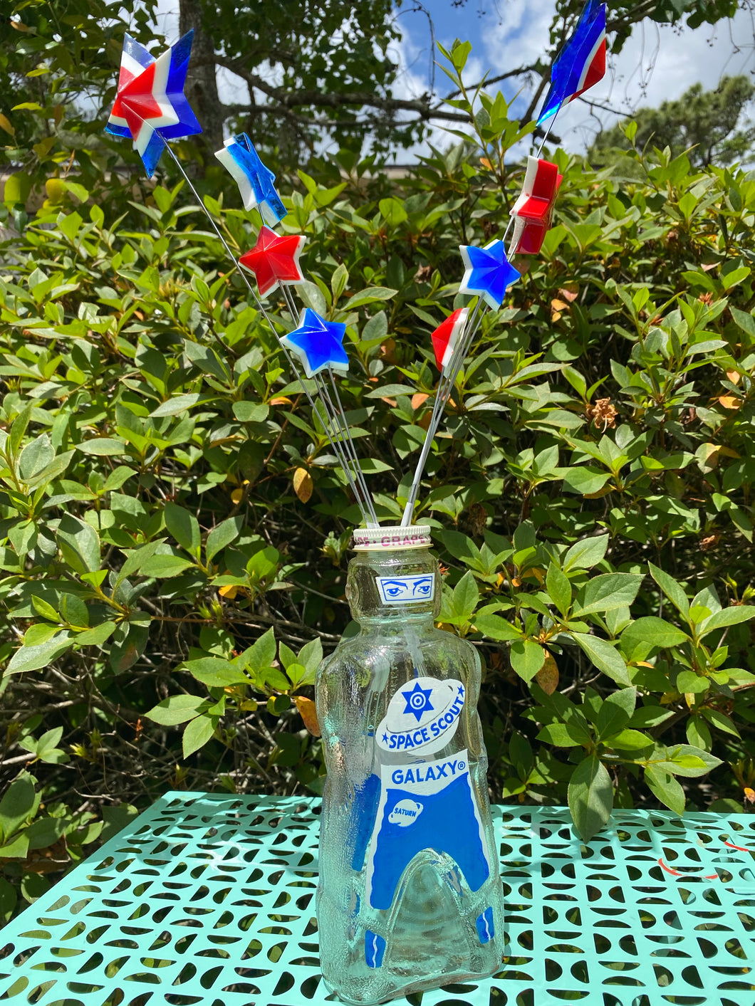 BLUE Astronaut Bottle STARS